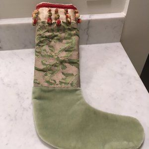 Fortuny Christmas stocking red and green